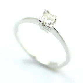 18ct White Gold Princess Cut Diamond Ring 0.25ct