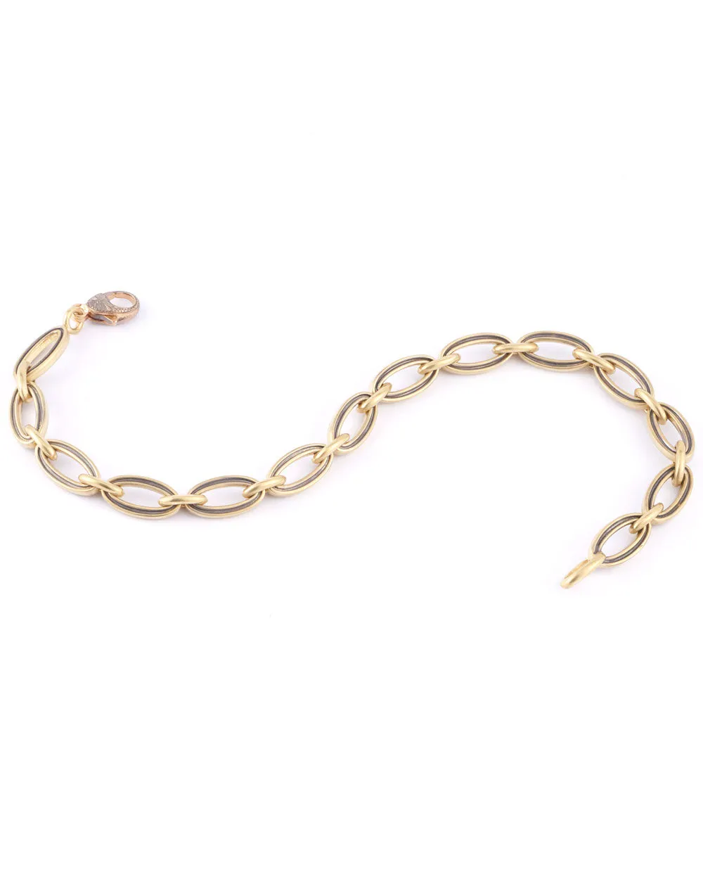 18k Gold Oval Link Bracelet