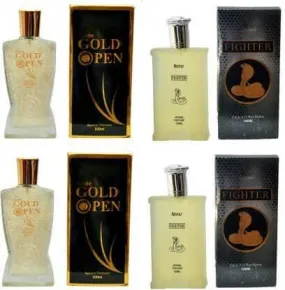 Aone Gold Open and Fighter Perfume for men each 100ml (pack of 4, 400ml)