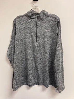 Athletic Top Long Sleeve Crewneck By Nike Apparel In Grey, Size: 1x