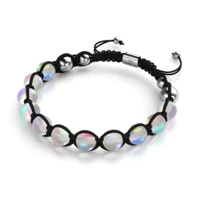 Black | Rainbow White | Silver | Mermaid Glass Charmballa Bracelet