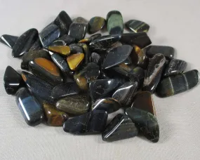 Blue Tiger Eye  (Hawk's Eye) Polished Stones 5pcs J183