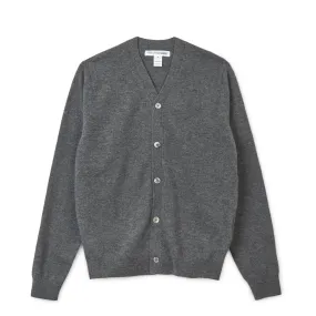 CDG Shirt Forever - V-Neck Lambswool Cardigan - (Grey)