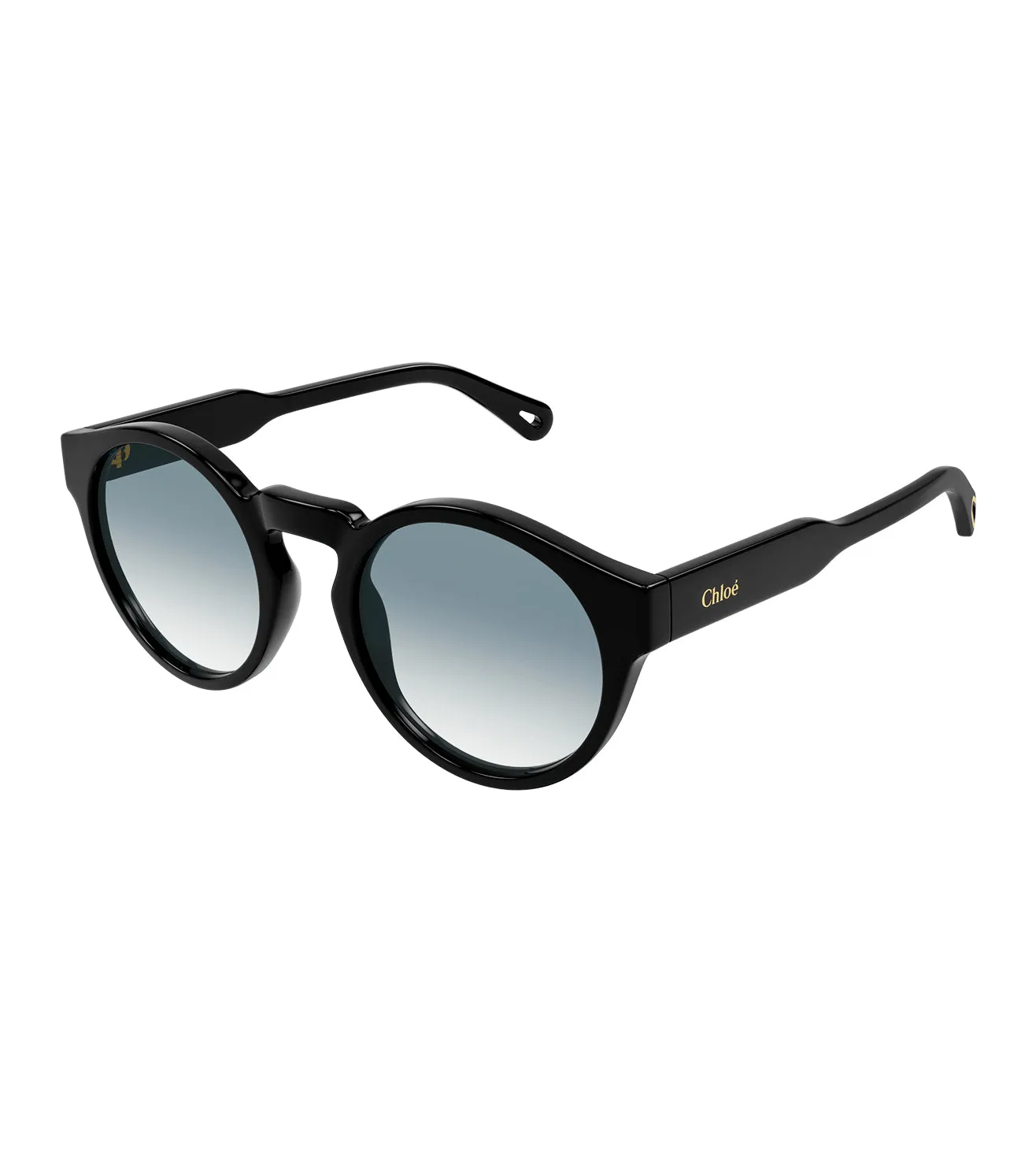 Chloe Women's Blue Round Sunglass