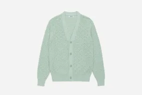 Classic Cardigan ~ Seafoam Domino