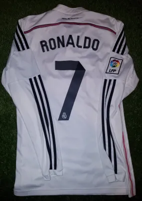 Cristiano Ronaldo Real Madrid 2014 2015 Long Sleeve Jersey Shirt M F49660