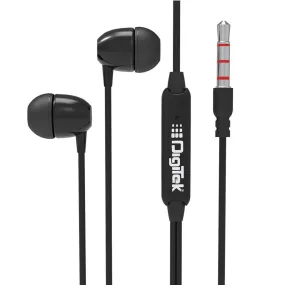 Digitek (DE 802) Stereo Phone with Mic  Wired Headset (Black, In the Ear)