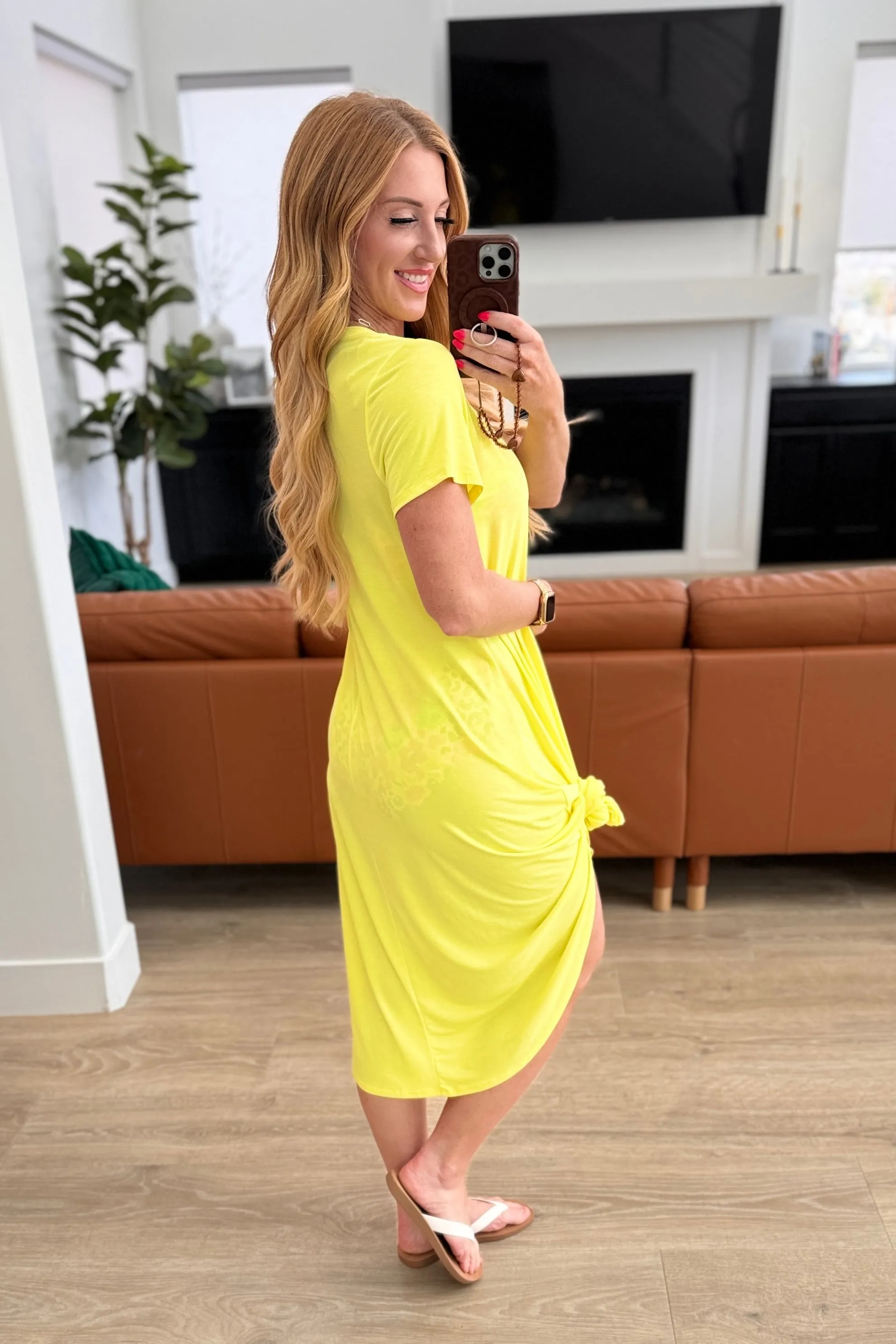 Dolman Sleeve Maxi Dress in Neon Yellow - OW *FINAL SALE*