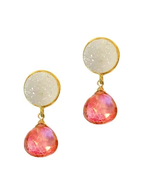 Druzy drop earrings