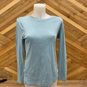 Eddie Bauer - Women's L/S T-Shirt - MSRP $38: Blue-women-LG