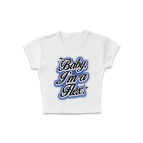 Flex Baby Rib Tee (White)