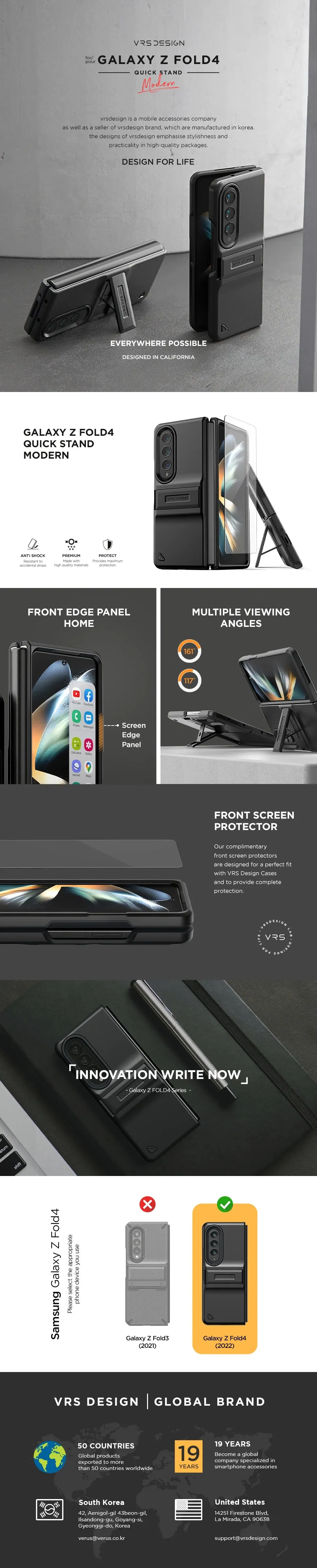 Galaxy Z Fold 4 Case Quick Stand Modern