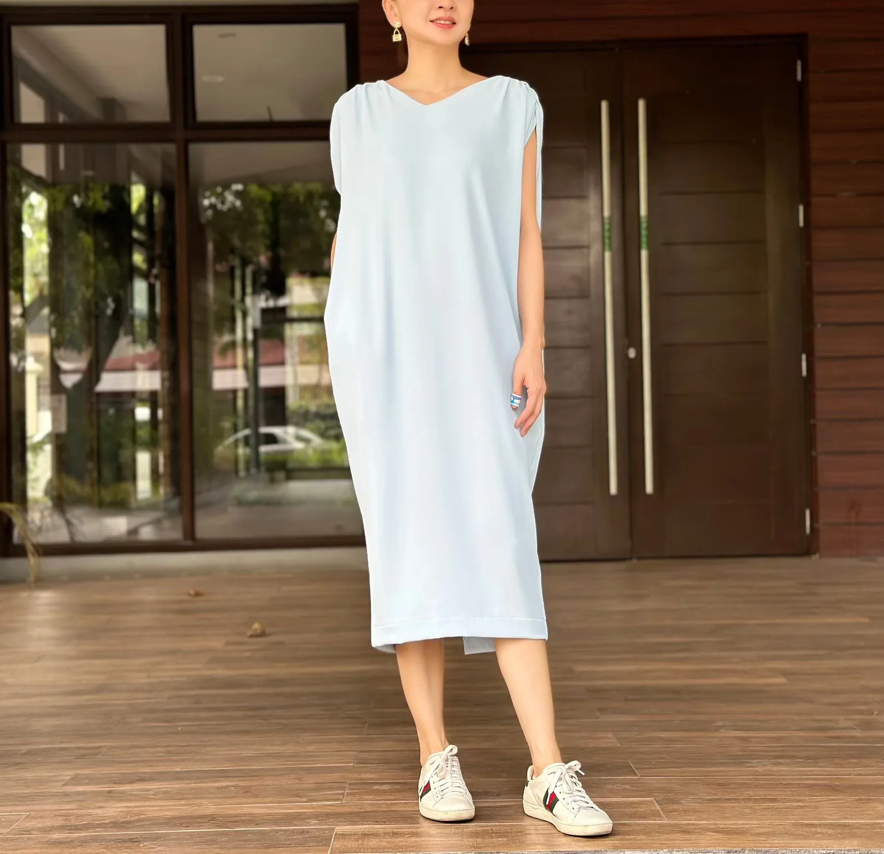 Goddess Dress in Powder Blue