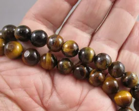 Gold Tiger Eye Bead Strand Round Various Sizes