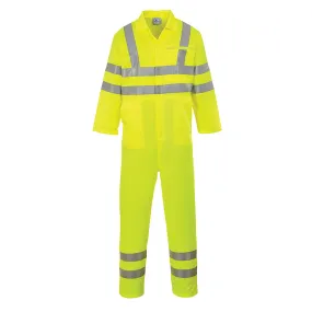 Hi-Vis Lightweight Polycotton Coverall - Yellow