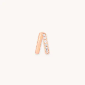 Illusion Crystal Hoop 6.5mm in Rose Gold