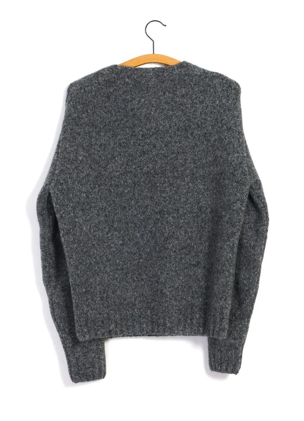 LEONARD | Knitted Crew Neck Sweater | Ashes