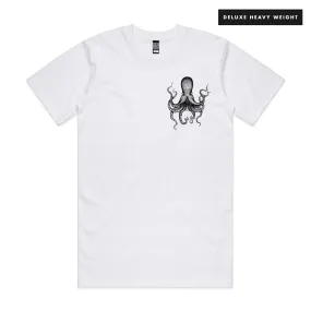 OCTOPUS TATTOO - WHITE POCKET T-SHIRT ~ BEN WILLS COLLAB