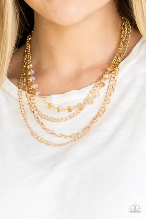 Paparazzi Necklace ~ Extravagant Elegance - Gold