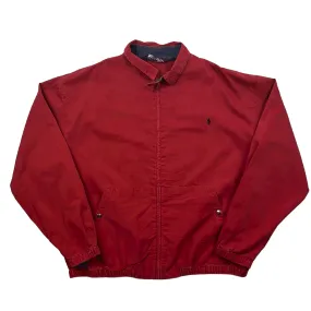 Vintage 90s Red Polo Ralph Lauren Harrington Jacket - Extra Large