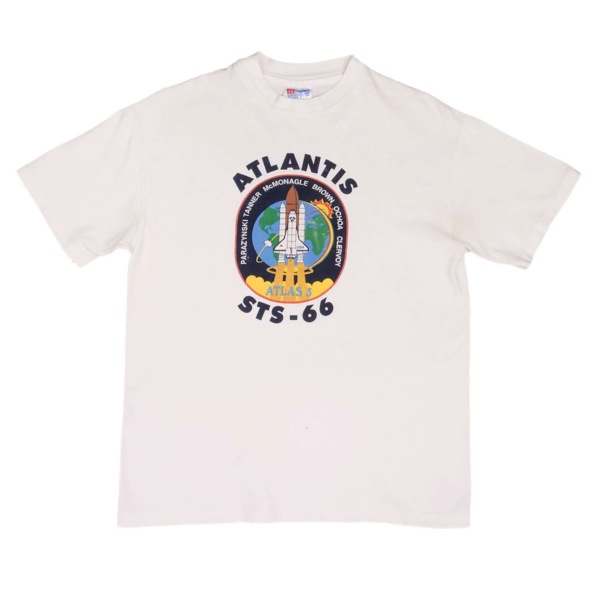 VINTAGE ATLANTIS STS66 LAUNCH NASA TEE SHIRT 1994 SIZE SMALL MADE IN USA