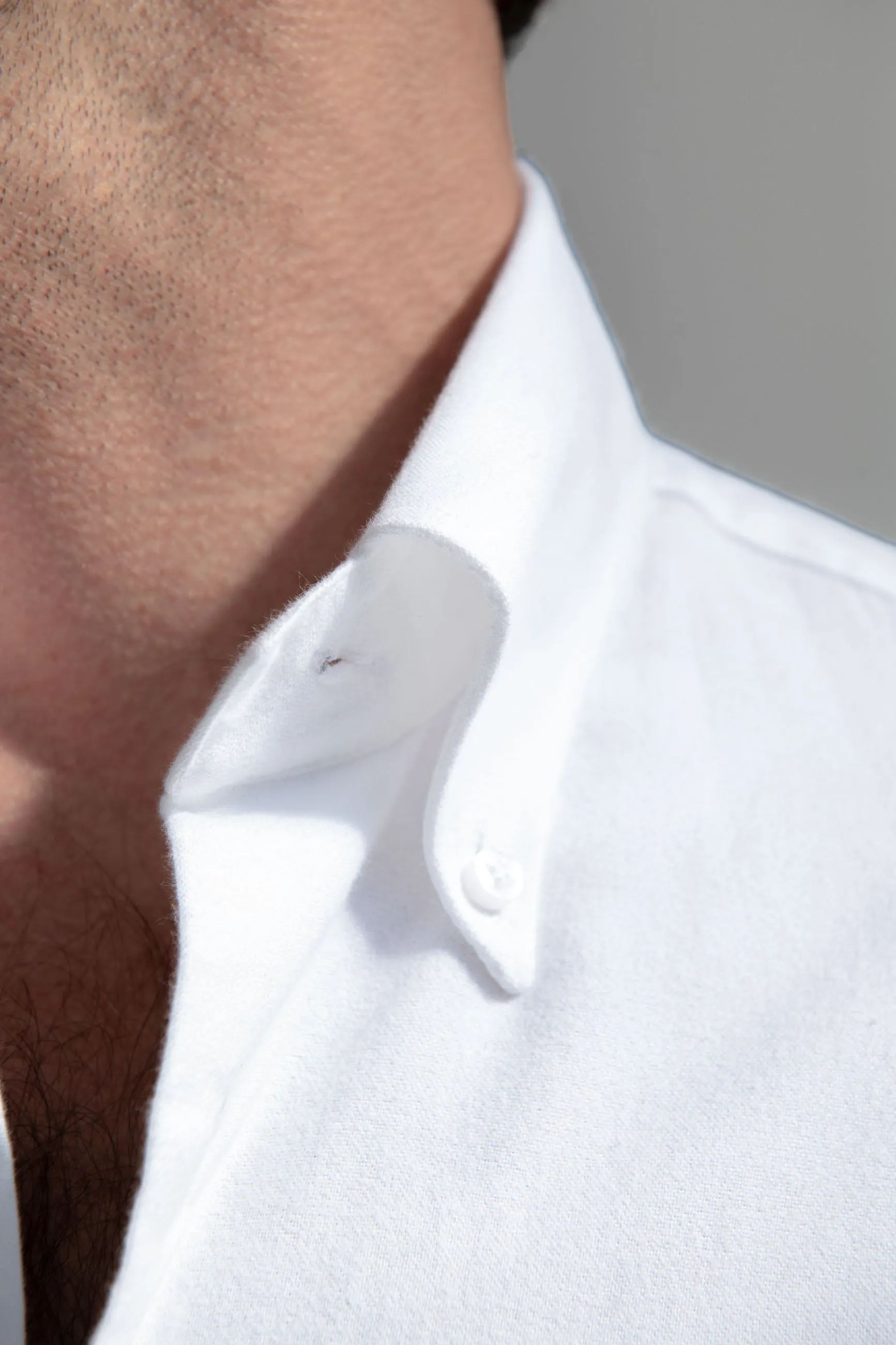 White soft oxford button down shirt - Made In Italy