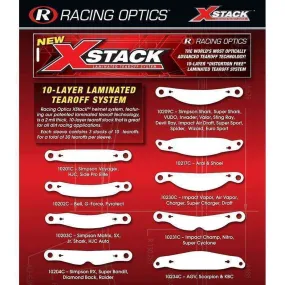 XStack Tear Offs for Impact, Simpson Shark, Vudo, Invader, Sting Ray, Devil Ray - 10209C