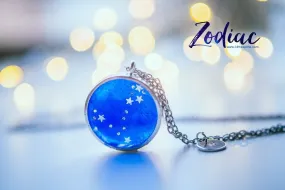 Zodiac jewelry, Pisces constellation necklace